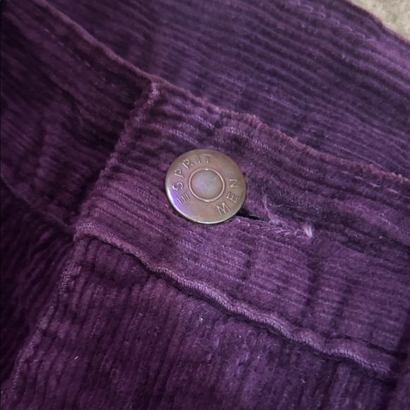 Dark Purple Corduroy Men Pants - Picture 3 of 9